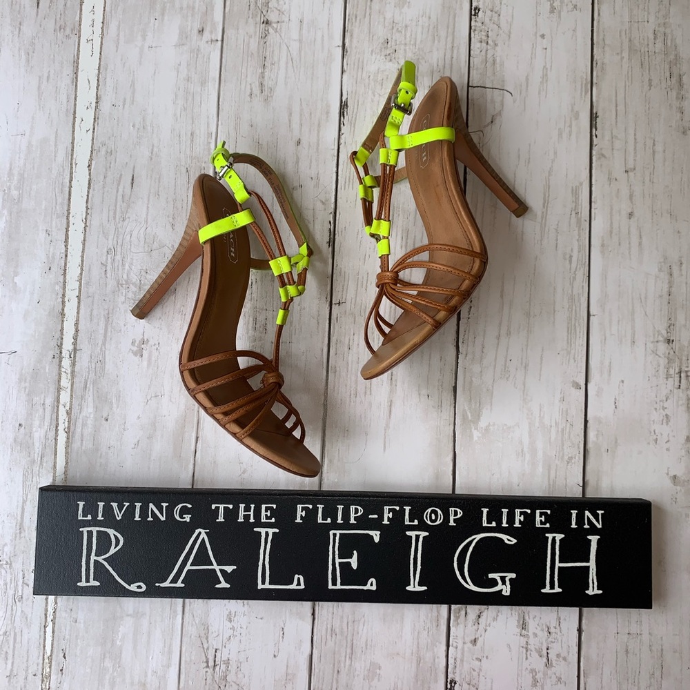 Coach | Lana Heels Brown & Neón